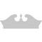 Ekena Millwork Rams Head Architectural Grade PVC Combination Pediment, 38"W x 16-3/8"H x 2-3/4"P PEDPC038X165RHP00 - alternate 5